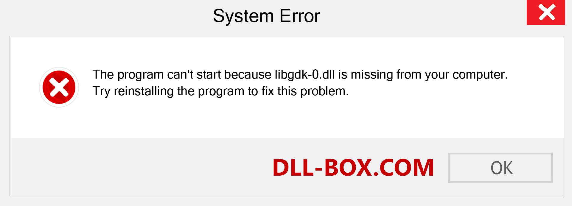  libgdk-0.dll file is missing?. Download for Windows 7, 8, 10 - Fix  libgdk-0 dll Missing Error on Windows, photos, images